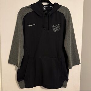Washington Nationals Black and Gray Polyester Hoodie size Large